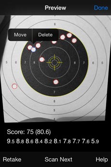 Calculating score 10m Air Pistol Target