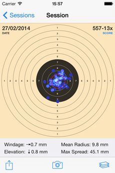 ISSF 10m Air Pistol Target Plot